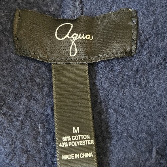 Aqua Military Style Navy Blue Fitted Blazer Jacket Size Medium - Picture 15 of 16